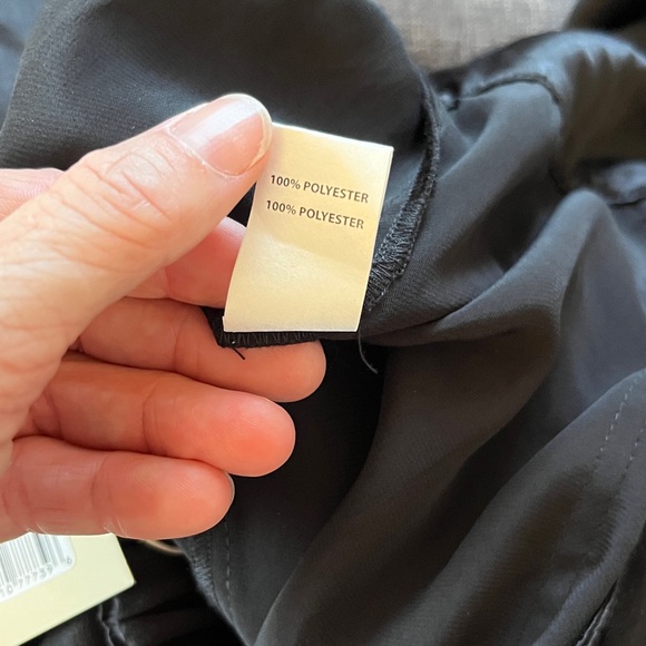 NWT Ramy Brook "Norma" Sleek Black satin Cargo Pants size Small - Picture 9 of 9